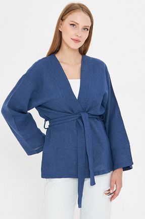 کیمونو و کافتان آبی زنانه پنبه ای armonika - کد 954870955