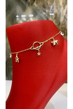 خلخال نقره طلائی زنانه TRİA SİLVER - کد 954937974
