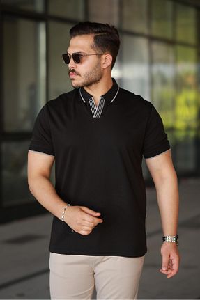 پولوشرت مشکی مردانه رگولار Miron - کد 955137233