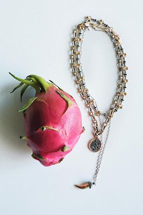 گردنبند جواهر متالیک زنانه روکش طلا yucelique - کد 955194438