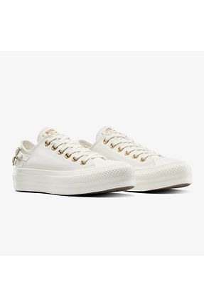 کفش اسنیکر نباتی زنانه بند دار Converse - کد 936585196