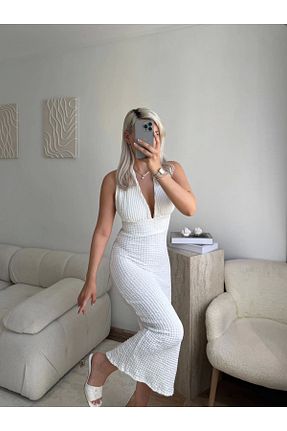 لباس سفید بافتنی Zora Butik - کد 955219593