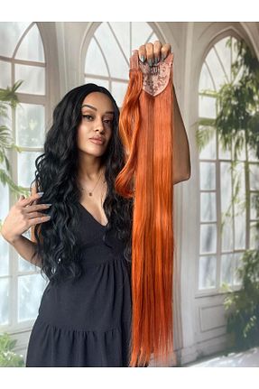 کلاه گیس نارنجی زنانه Suzan Peruk - کد 955256751