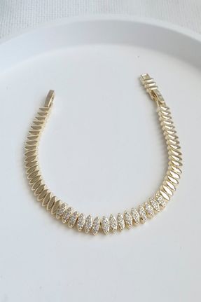 دستبند استیل (فولاد) طلائی زنانه استیل ضد زنگ DEMOKAN - کد 955435545