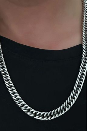 گردنبند استیل ( فولاد ) طوسی زنانه استیل ضد زنگ SEVGİLİ TAKI - کد 955468884