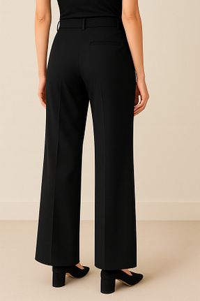 شلوار پارچه ای مشکی زنانه سایز اورجینال eywear - کد 955657425