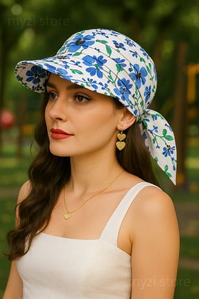کلاه آبی زنانه پنبه ای MYZİ STORE - کد 955740951