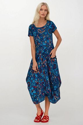 لباس سرمه ای زنانه بافتنی Trend Alaçatı Stili - کد 896525649