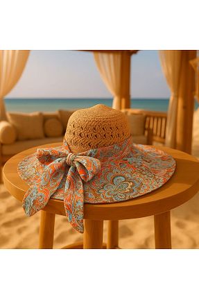کلاه قهوه ای زنانه حصیر Axesoire - کد 934469107