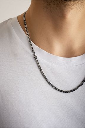 گردنبند نقره متالیک مردانه 925 عیار So Chic - کد 475667659