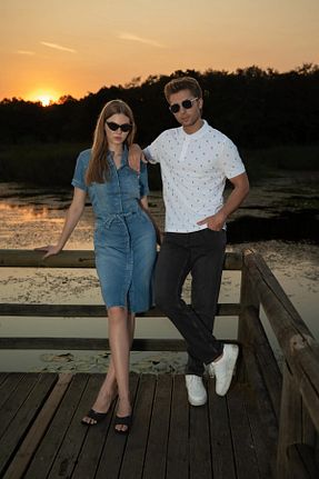 لباس آبی زنانه جین BANNY JEANS - کد 844749900