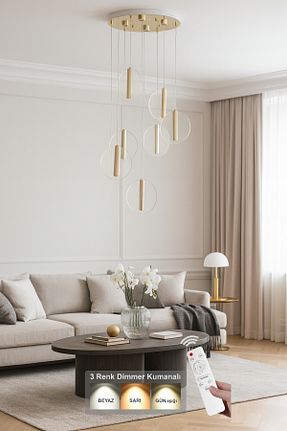 لوستر زرد فلزی Avizemoda - کد 953622375
