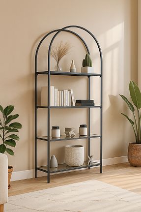قفسه کتاب مشکی 175 سانتی متر DEKOPRATİK - کد 772730311