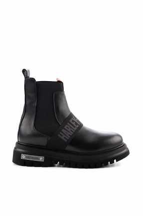 بوت / نیم بوت مشکی زنانه چرم خالص Harley Davidson - کد 461515928