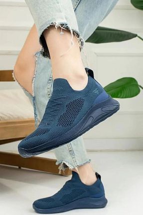 کفش اسنیکر آبی زنانه بدون بند QUNDIR - کد 938502493
