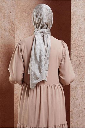 شال بژ زنانه پلی استر Alvina - کد 857789633