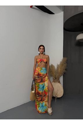 ست بالاتنه و پائین تنه رنگی زنانه بافتنی Enie - کد 940542648