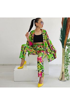 کیمونو و کافتان سبز زنانه لیکرا Altı Üstü Butik - کد 863658120