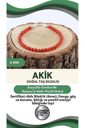 دستبند جواهر نارنجی زنانه سنگ طبیعی OSMANLI DEĞERLİ TAŞ - کد 303661194