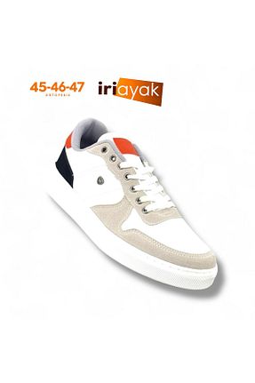 کفش اسنیکر سفید مردانه بند دار İriayak - کد 882451909