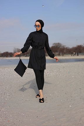 مایو حجاب مشکی زنانه ساده GAVLİA - کد 935225814