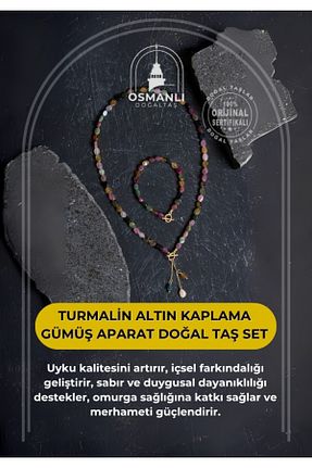 ست جواهر رنگی زنانه 1+ OSMANLI DOĞAL TAŞ - کد 953689644