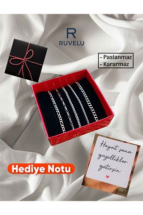 دستبند استیل (فولاد) زنانه استیل ضد زنگ ruvelu - کد 938510970