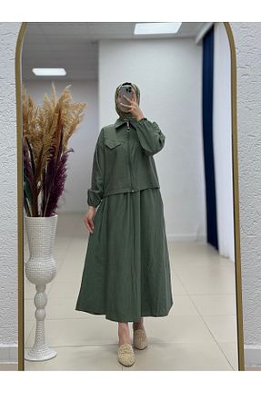 ست بالاتنه و پائین تنه حجاب رنگی زنانه رگولار MİHRA STORE - کد 940988378