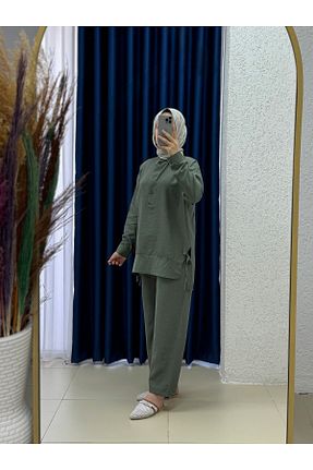 ست بالاتنه و پائین تنه حجاب رنگی زنانه رگولار MİHRA STORE - کد 951896018