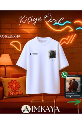 تیشرت سفید زنانه اورسایز imkaya - کد 951690894