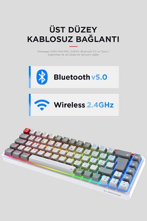 کیبورد گیمر سفید Rampage - کد 898583658