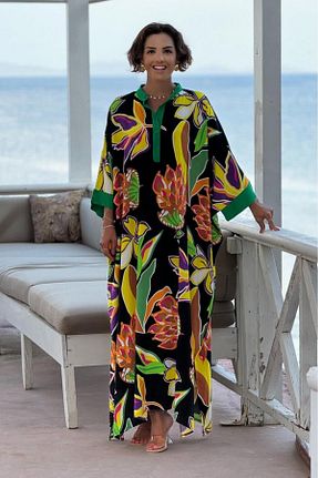 لباس سایز بزرگ مشکی زنانه سایز بزرگ Nevin Kaya Moda - کد 842011974