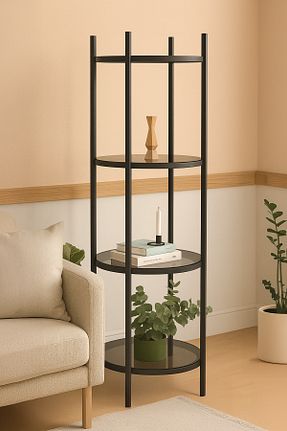 قفسه کتاب مشکی 151 سانتی متر DEKOPRATİK - کد 798268644