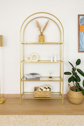 قفسه کتاب طلائی 175 سانتی متر DEKOPRATİK - کد 752555711