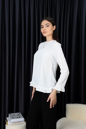 بلوز حجاب نباتی زنانه رگولار ÇELEBİ STYLE - کد 929219743