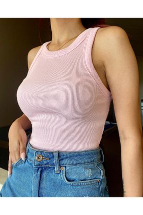 بادی صورتی زنانه یقه هالتر ulslu - کد 953341245