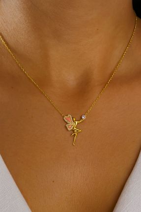 گردنبند نقره زرد زنانه 925 عیار SOFT - کد 953476353