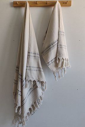 پشتمال بژ پنبه Sevim - کد 945867474