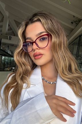 عینک محافظ نور آبی زرشکی زنانه 56 REN EYEWEAR - کد 942776327