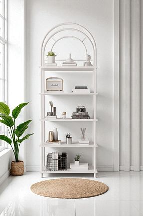 قفسه کتاب سفید 199 سانتی متر Mobitopya - کد 795523601