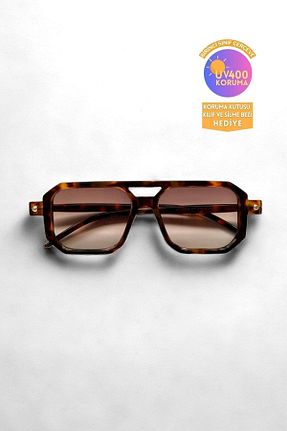 عینک آفتابی قهوه ای زنانه UV400 REN EYEWEAR - کد 648027524