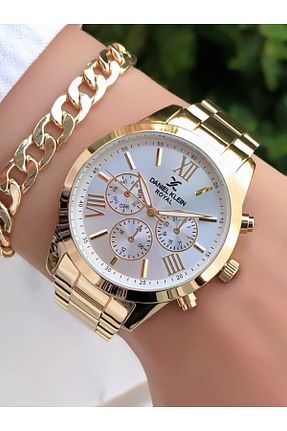 ساعت مچی طلائی زنانه 36-40 میلی متر Daniel Klein - کد 350883888