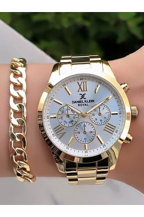 ساعت مچی طلائی زنانه 36-40 میلی متر Daniel Klein - کد 350883888