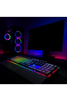 کیبورد گیمر سفید Rampage - کد 898598969