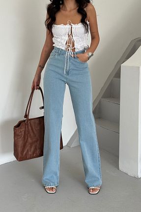 شلوار جین آبی زنانه پاچه گشاد XRAY JEANS - کد 933672040