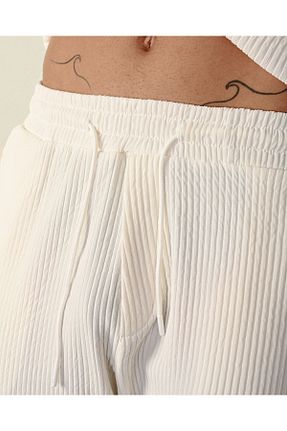 شلوار سفید مردانه لیکرا İLKCET MODA - کد 812251903