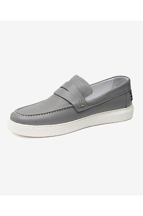 کفش اسنیکر طوسی مردانه چرم اصل Greyder - کد 767499092
