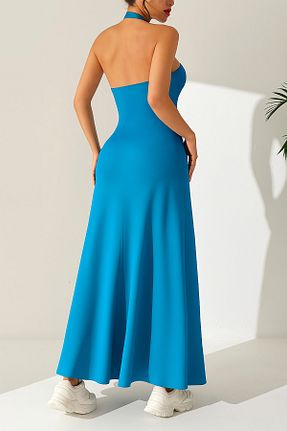 لباس آبی زنانه کرپ Deafox - کد 955469894