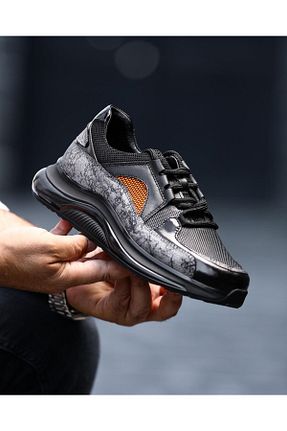 کفش اسنیکر مشکی مردانه چرم اصل ByItallanoshoes - کد 770558275