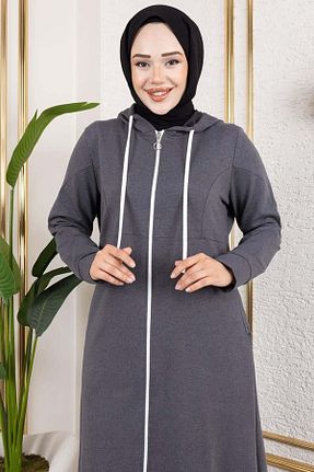 کلاه و ابایا طوسی زنانه بافت ORCHID - کد 953880869
